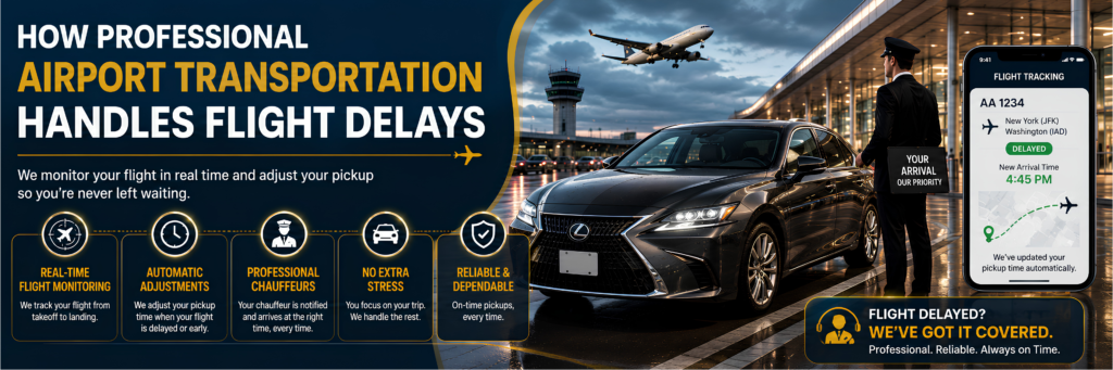 Delayed flight airport transportation