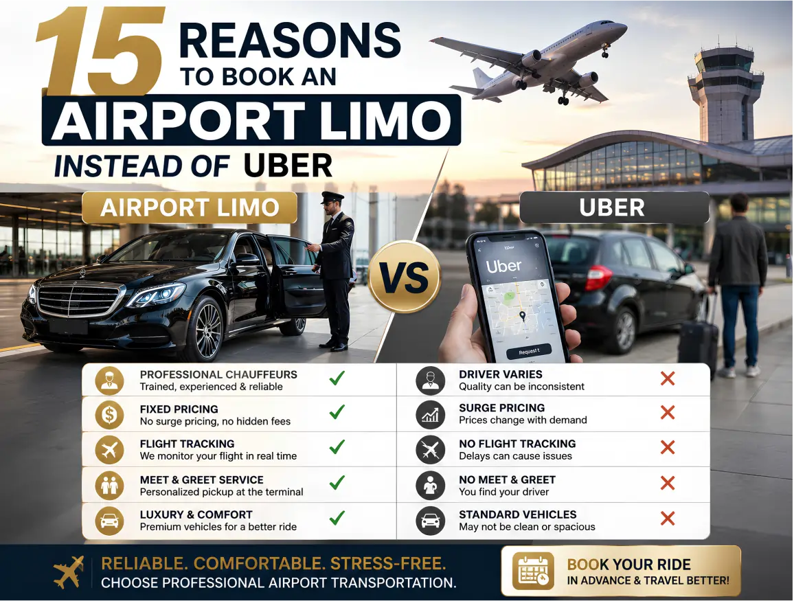 15 Reasons to Book an Airport Limo Instead of Uber