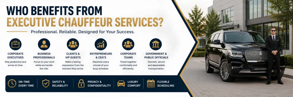 Business meeting chauffeur service